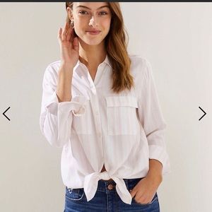 NWT Loft tie front blouse